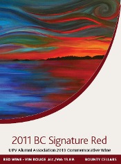 BC Signature Red wine label