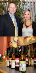 Top: Tony Luck with Tara-Lynn Kozma-Perrin Bottom: 2011 Commemorative wine
