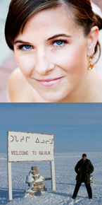 Top: Amy Anaka (nee Rossa), BA '05; Bottom: UFv grads get to some interesting places