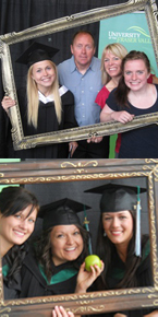 Lots of props to choose from at the Convocation 2011 photo booth