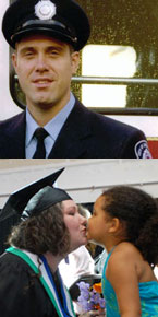 Top: Brent Newman, BA '96. Bottom: Convocation congratulations